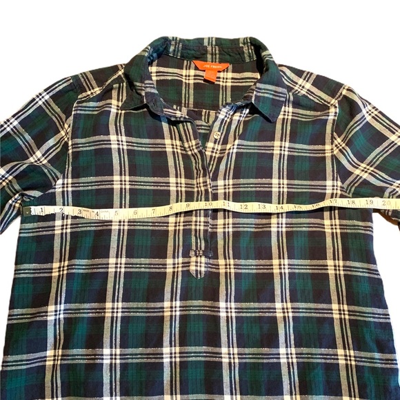 3/$30 Joe Fresh Green/Blue Long Sleeve Plaid Sz M - Picture 9 of 14